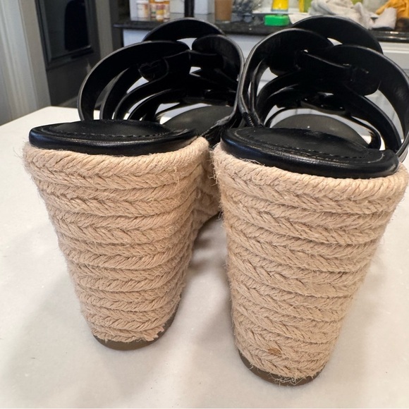 NEW! Marc Fisher Cazzie Espadrille Wedge Slip On Sandals Black Size 8.5 - Picture 7 of 11